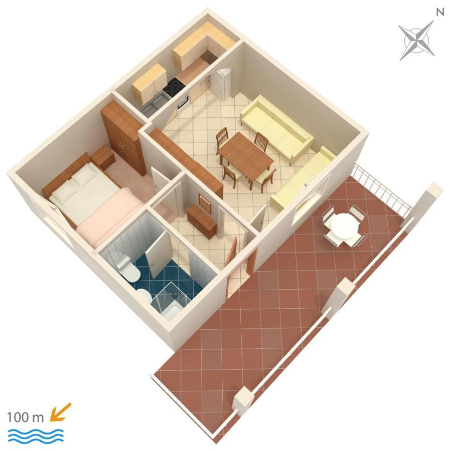 Apartments By The Sea Podgora, Makarska - 2593 Екстериор снимка